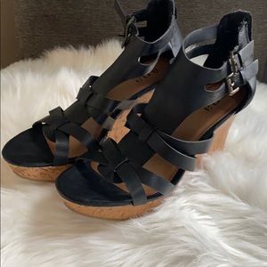 Ana Strappy Wedge Sandals - Size 8 1/2